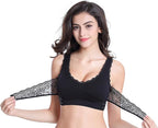 comfy corset bra front cross side buckle lace bras